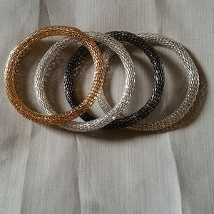 Wire Mesh Weave Bangle Bracelets